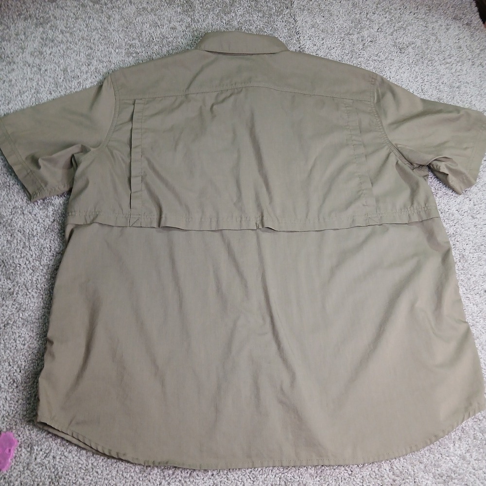 Carhartt Force Mens 2XL Khaki Tan Short Sleeve Button Down Work Shirt Relax fit - Picture 11 of 13